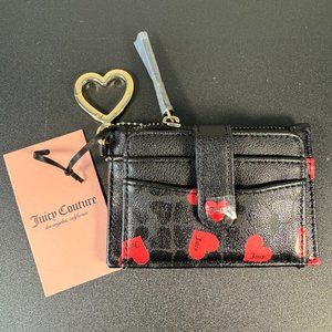 Juicy Couture Heart Black Liquorice Follow Your Heart Tab Wallet - NWT